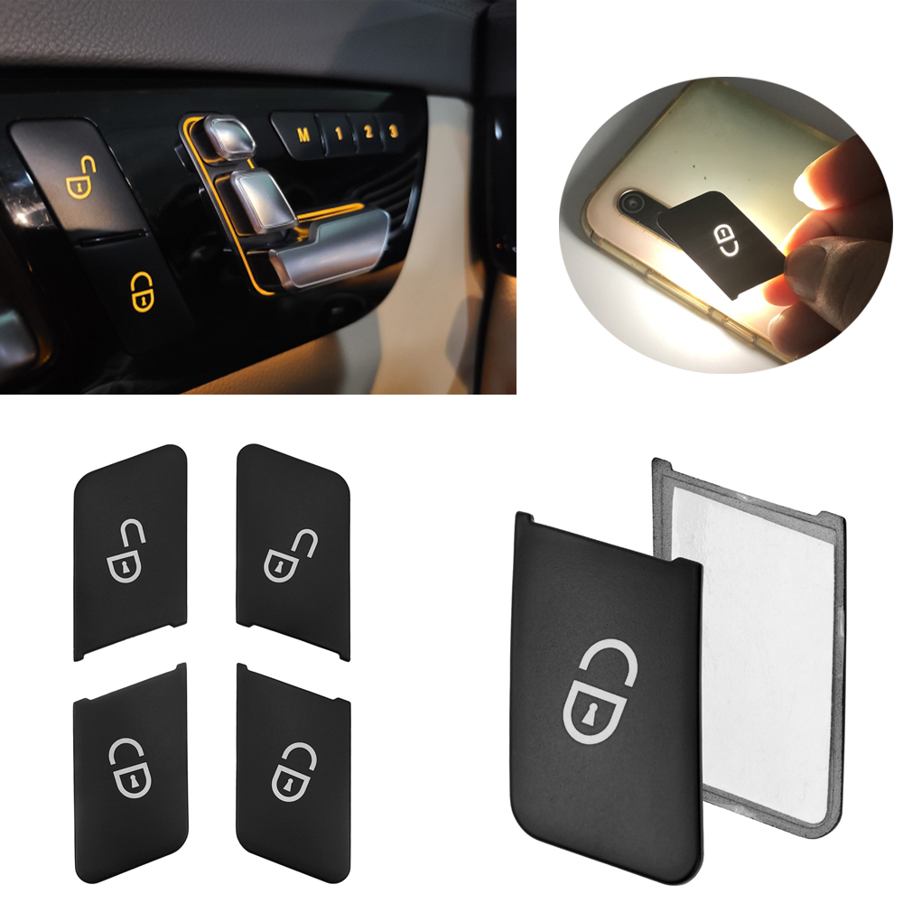 NEW%20%E3%80%90Too%20much%20love!%E3%80%91Car%20Door%20Lock%20Unlock%20And%20Window%20Switch%20Button%20Trim%20Cover%20Sticker%20Interior%20For%20Mercedes%20Benz%20A%20B%20C%20E%20Gla%20Cla%20Glk%20Gle%20W176%20W204%20-%20Image%207