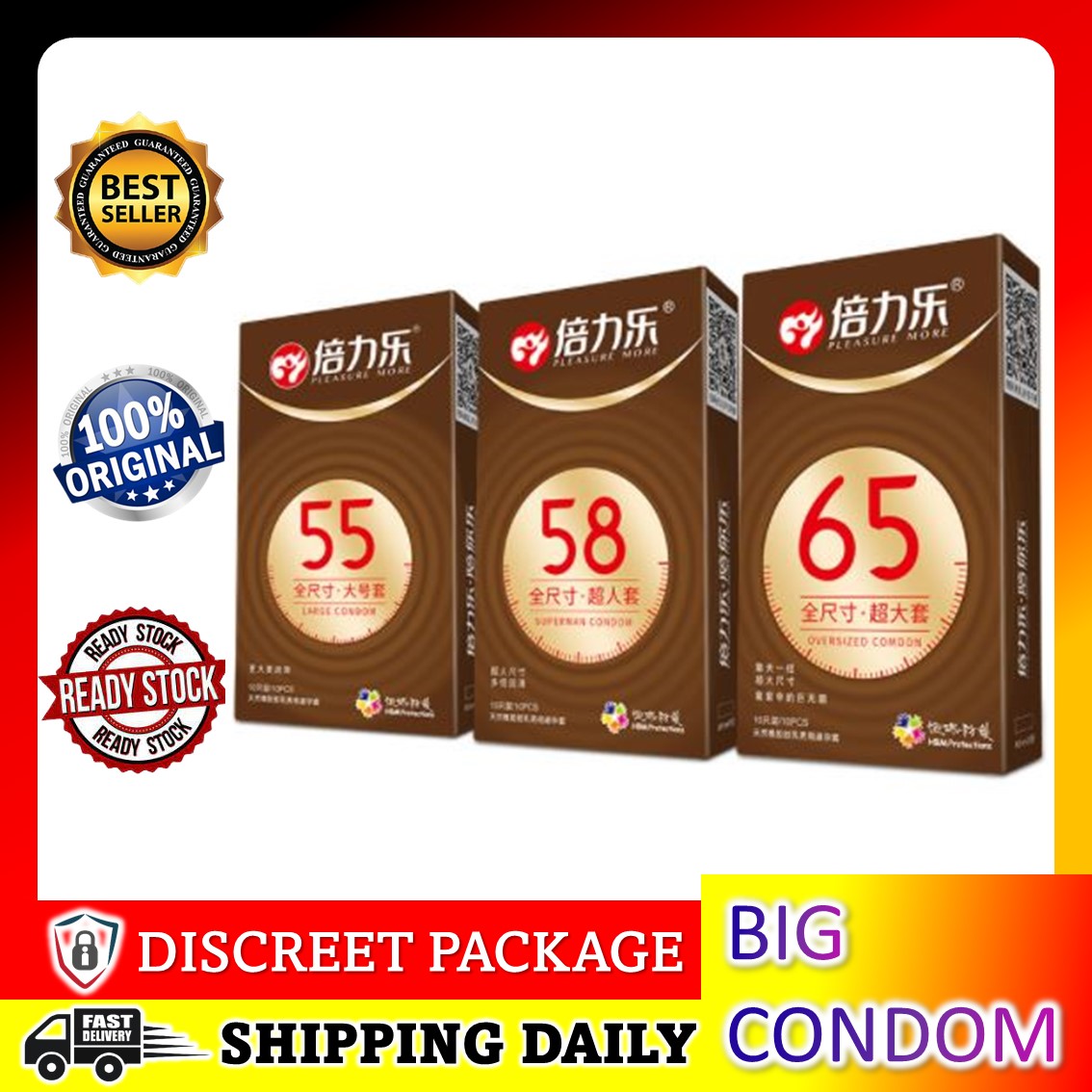 Superman Extra Large Condom For Men 55mm - 58mm XL Size Kondom | Lazada