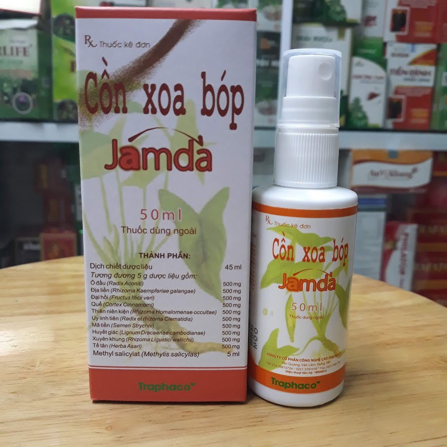 CỒN XOA BÓP JAMDA 50ml - TRAPHACO
