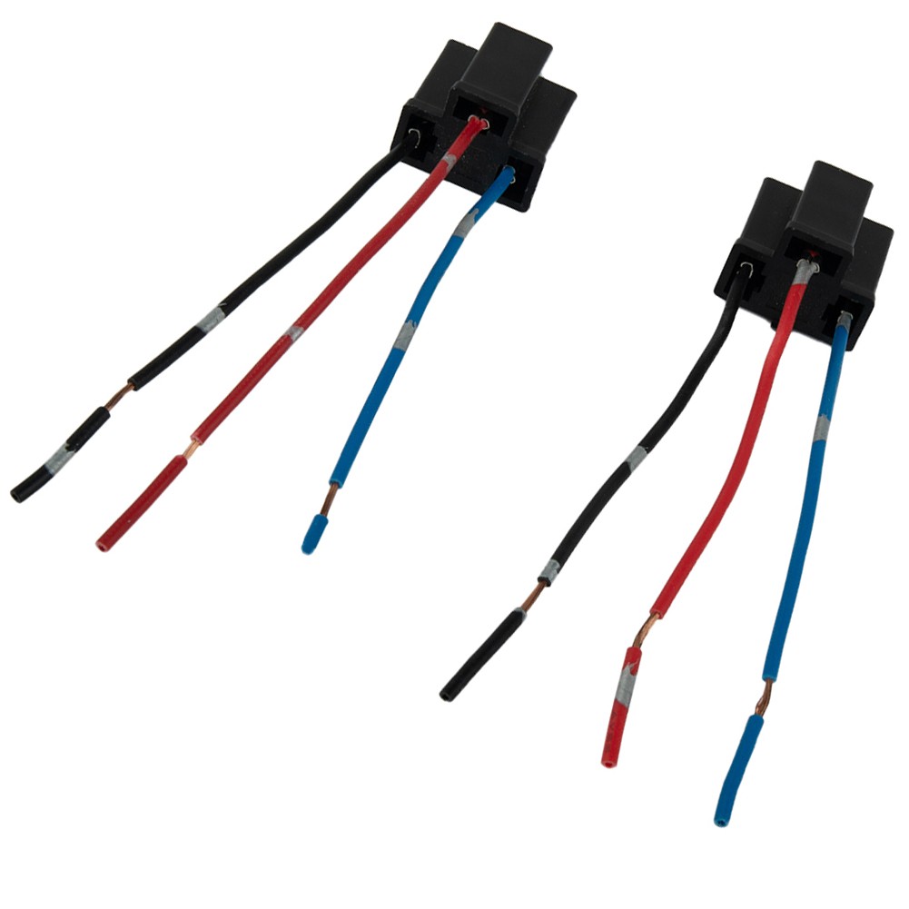 2x H4 Bulb Holder 3 Pin Headlight Connector Plug Replacement Repair H4 Bulb Wire Socket