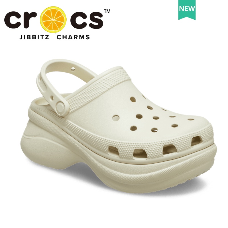 2023 Crocs Women's BAE Classic Wedge Sandals - Bone White