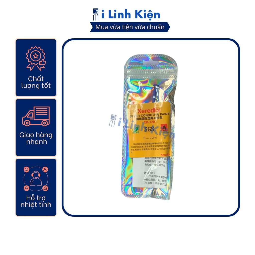 Keo dẫn điện dán hàn mạch bạc 0.5ml 0.2ml hàn dán mạch điện
