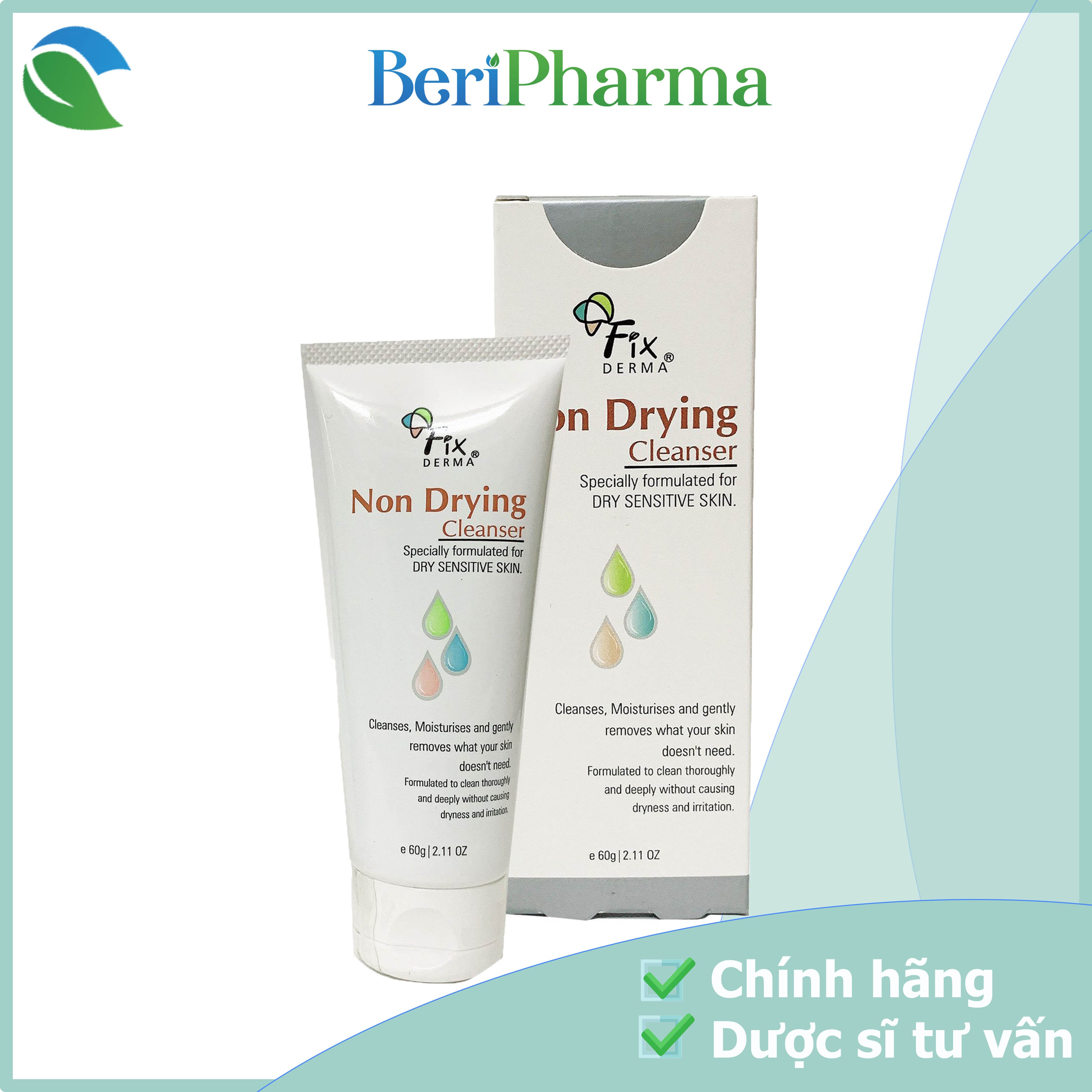 [HCM]Fixderma Sữa Rửa Mặt Non Drying Cleanser 60g