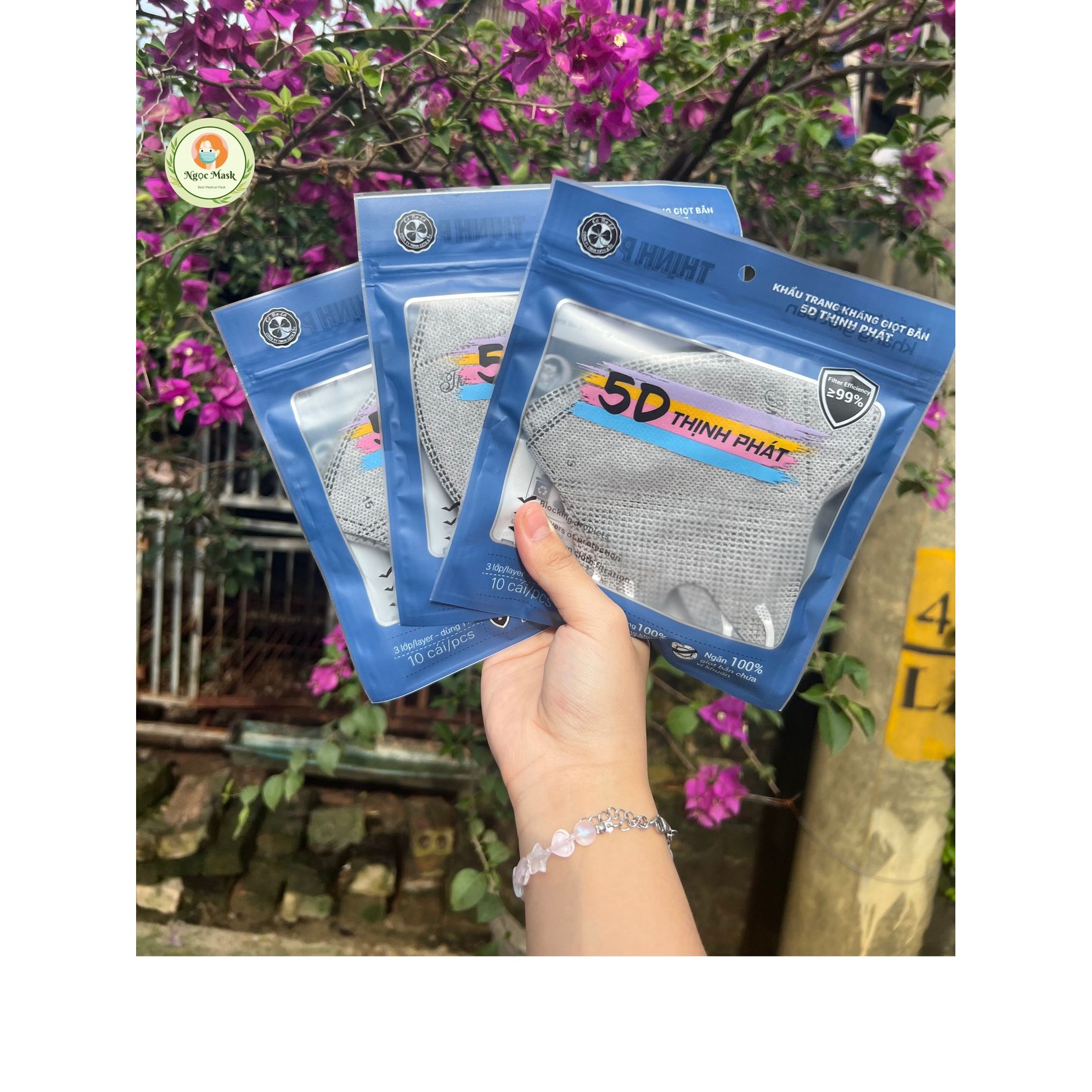 SET 100 CHIẾC KHẨU TRANG 5D THỊNH PHÁT