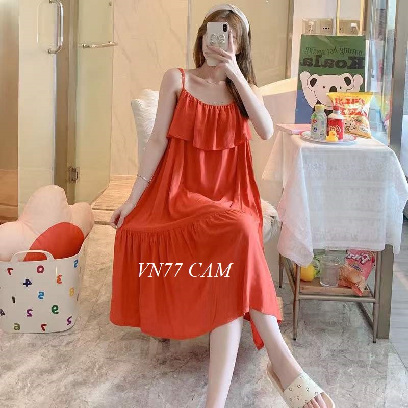 Váy Lanh Mặc Nhà Siêu Mềm Mát VN77