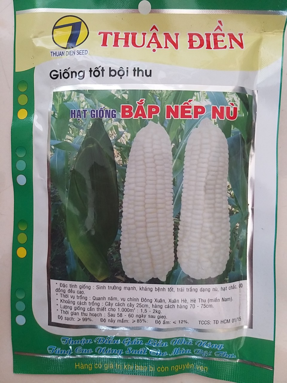 Hạt giống bắp nếp nù Thuận Điền gói 100g