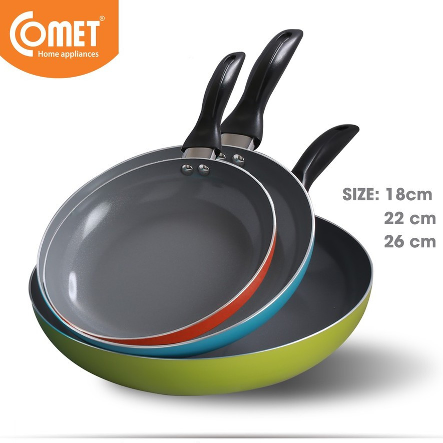 CHẢO CHỐNG DÍNH COMET CH10-18,20,24,26,28,30CM ( GIAO MÀU NGẪU NHIÊN )