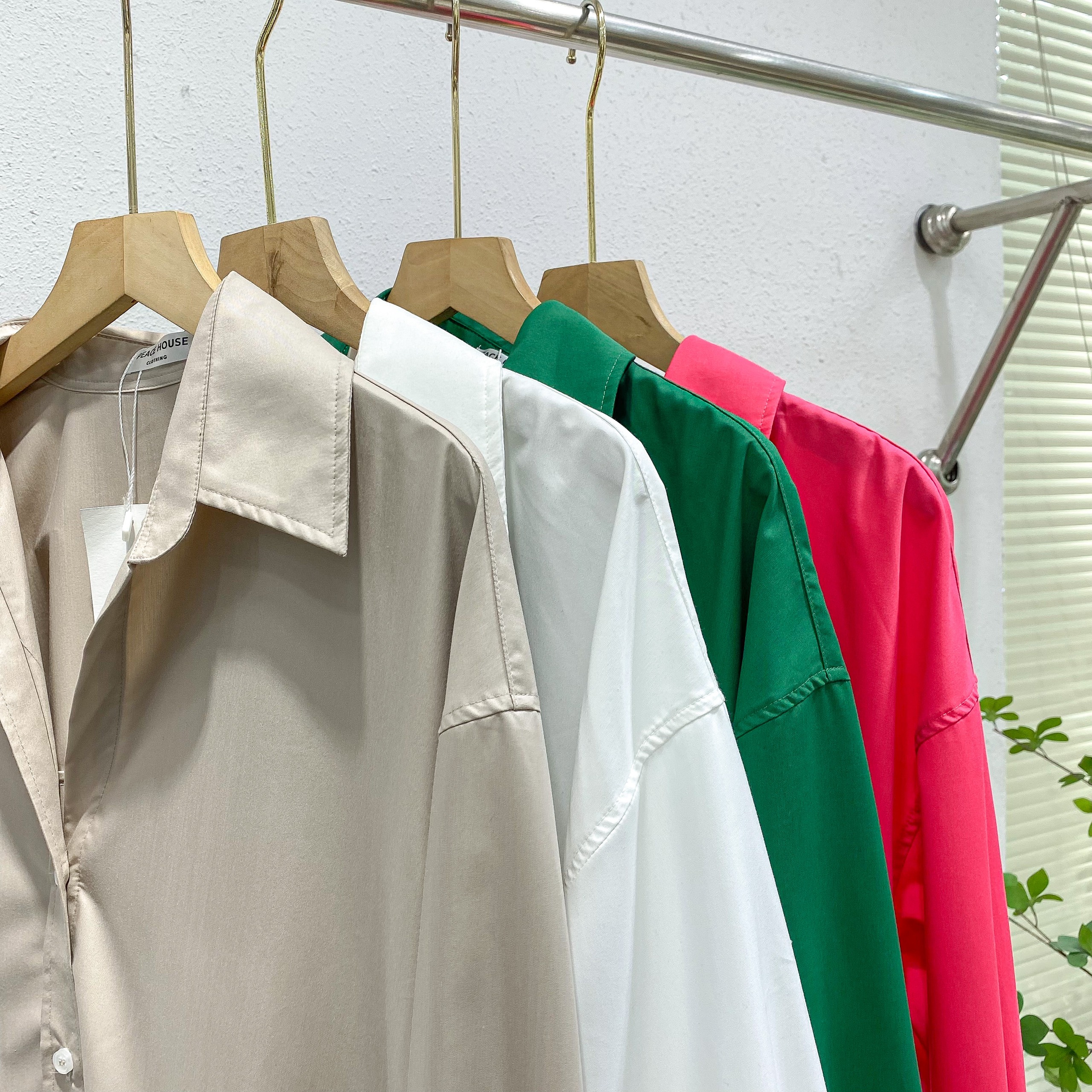 Áo sơ mi trơn màu , Peace House Clothing