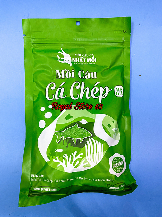 Mồi câu Nhất Mồi- Phú Thành: Cá Chép mã 63 (200gram)
