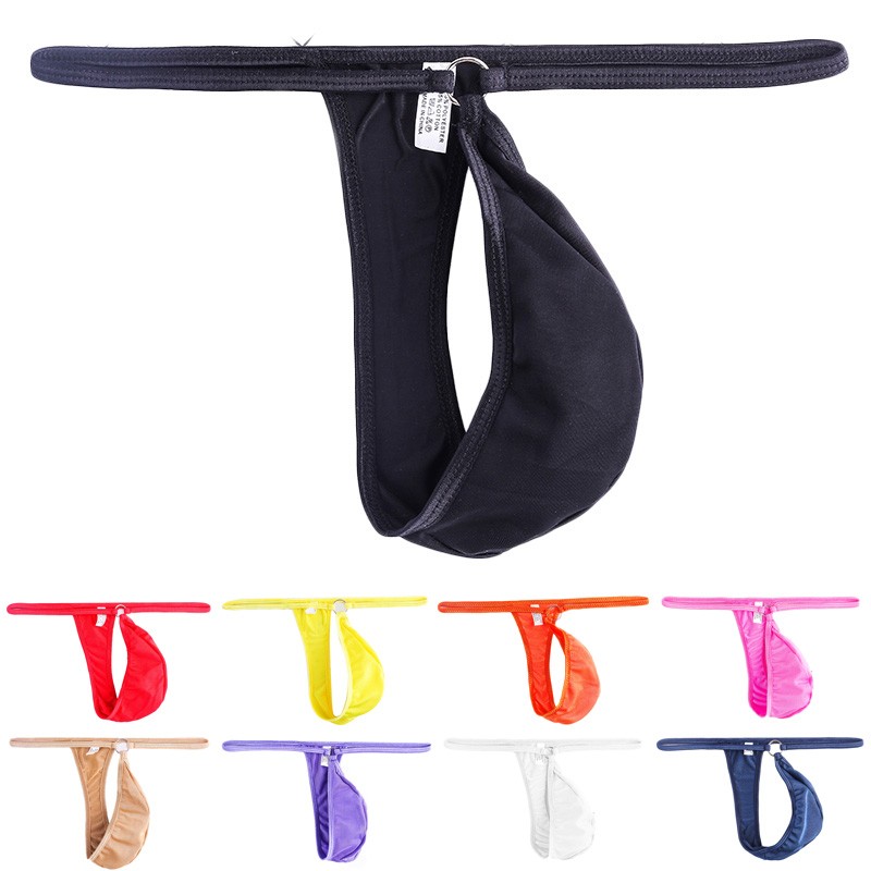【MOMLOVE】 Breathable T Back Jockstrap Low Rise G String Briefs for Men's Underwear