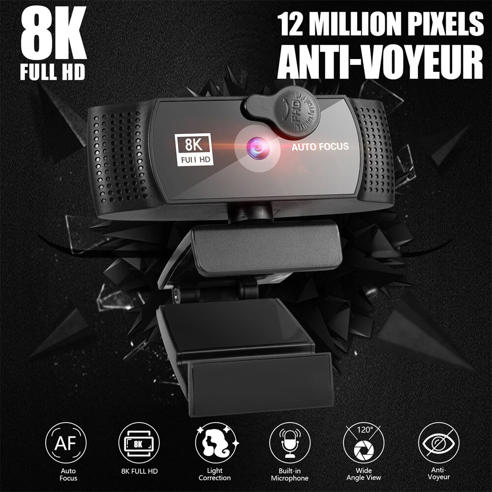 4K webcam full HD web camera with mic USB plug-in web camera for PC Mac laptop desktop