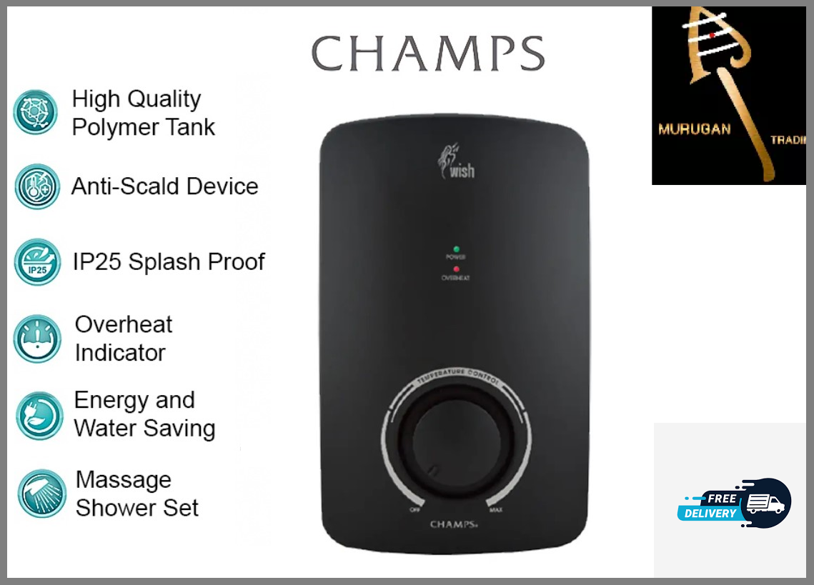 CHAMPS WISH ELECTRIC INSTANT WATER HEATER EXPRESS DELIVERY Lazada