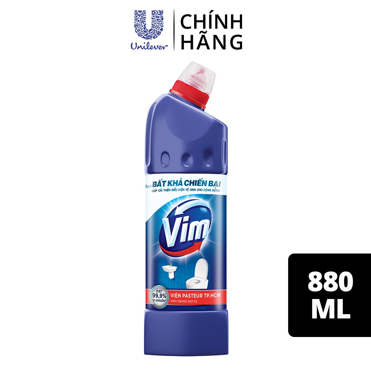 Vim Nước Tẩy Bồn Cầu Vim Diệt Khuẩn  - Xanh Nước Biển (500ml)
