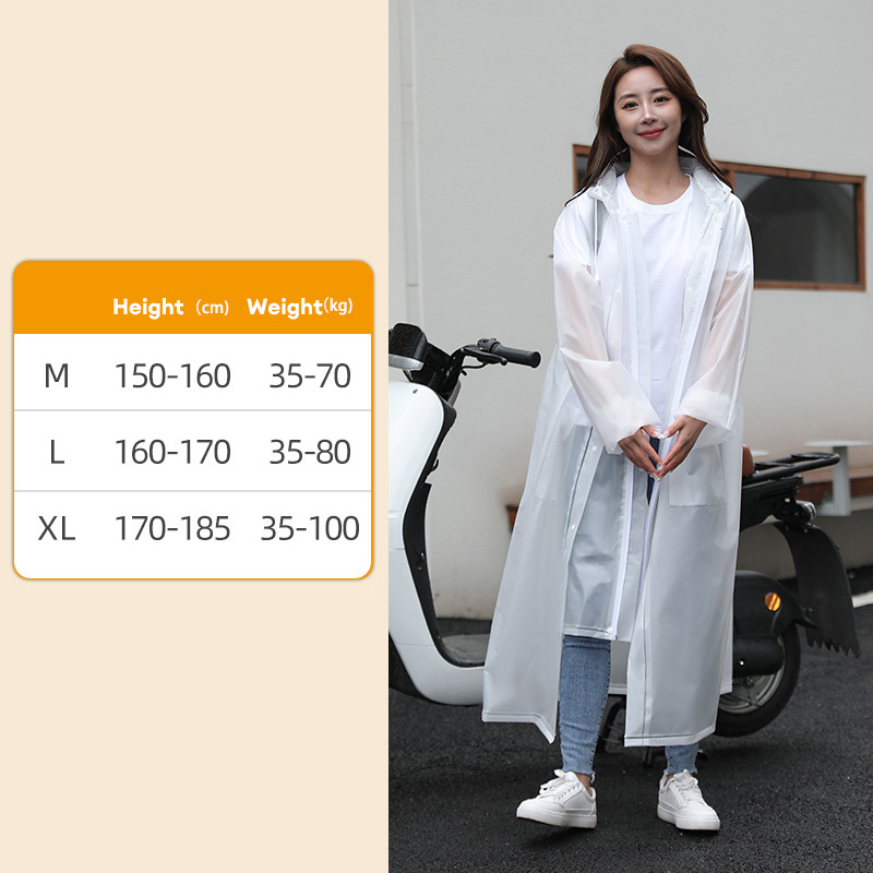 XINLANYASHE Áo mưa, áo mưa, trọn bộ, áo mưa liền, áo mưa dày, áo mưa, áo mưa EVA, người lớn, khóa kéo, găng tay, áo mưa, dã ngoại nam nữ áo poncho thời trang
