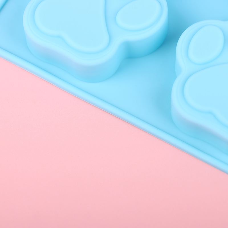 1Pc 6Cavities Lovely Dog Cat Paw Fondant Cake Silicone Mold DIY Baking Mould.