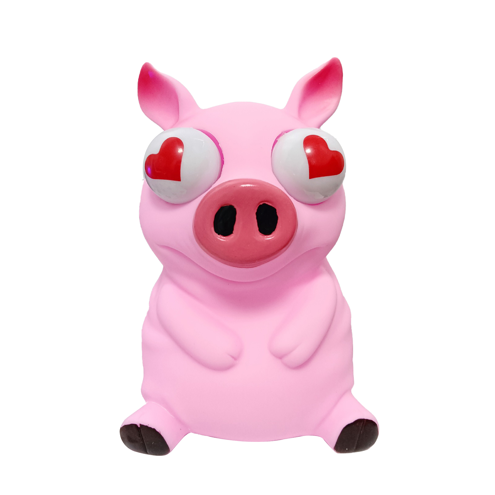 microgood Pink Pig Toy Fun Decompression Plastic Attract Attention Comfortable Hands Feeling Pink Pig for Kids