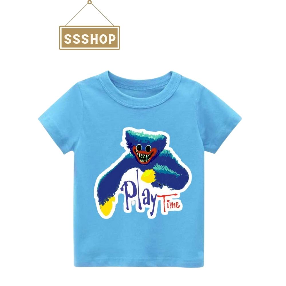 Áo thun cho bé trai in hình Game Poppy Playtime, Chất liệu vải cotton mềm mịn thấm hút mồ hôi, Hình in sắc nét SSSHOP