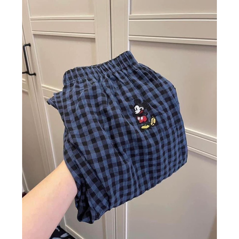 K9quần xuông kẻ caro mickey 2m