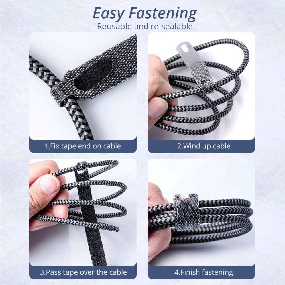 8 Chiếc Kẹp Quấn Dây Cáp Nylon Đa Năng Kẹp Quấn Dây Cáp Có Thể Tái Sử Dụng Dụng Dụng Cụ Sắp Xếp Dây Cáp