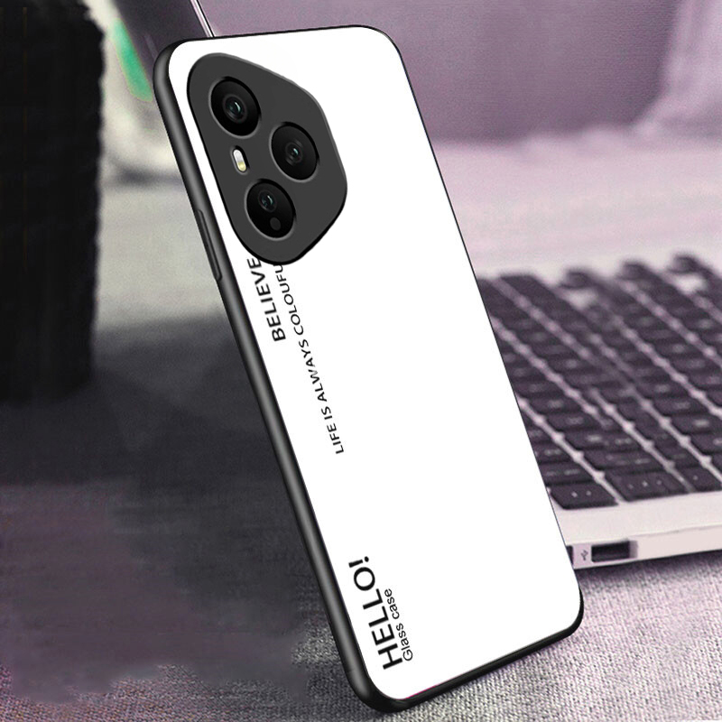 For Honor 400 Pro Case Gradient Mirror Tempered Glass Protector Hard For Honor400 Pro Back cover Phone Cases. 