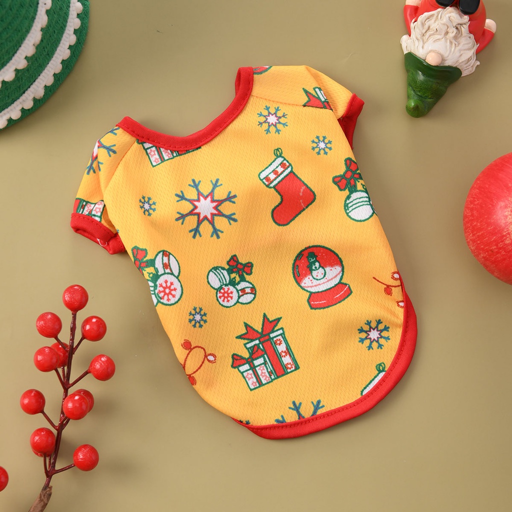 Pet Christmas Clothes Dog / Cat Clothes Pet Vest Small Dog Costume XSXXL Puppy Dogs Shirts