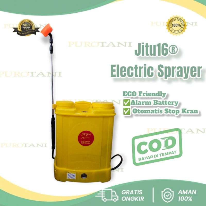 Sprayer Elektrik Jitu 16 L Tangki Sprayer Elektrik JITU 16 Liter ...