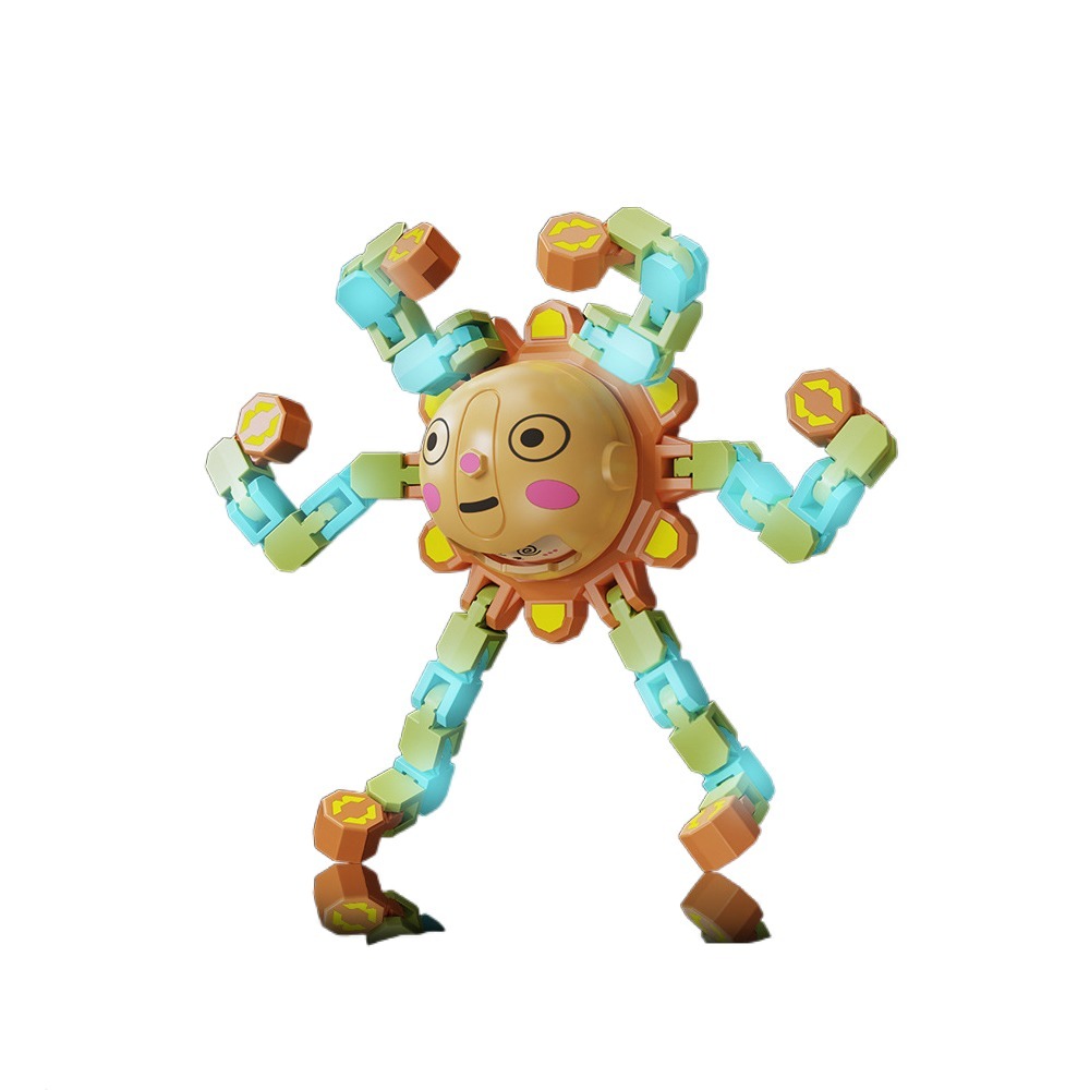 Transformable Gyroscope Sensory Gyro Plastics Mechanical Luminous Gyroscope Robot Face Changing ...