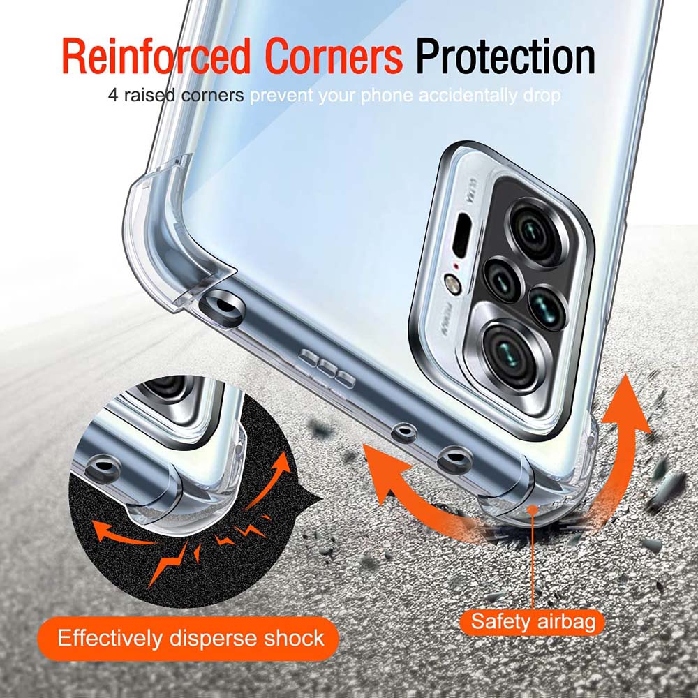 Topme Cover In Pelle Per Redmi Note 10S / Redmi Note 10 (4G) / POCO M5s – Custodia Morbida TPU Con Protezione Fotocamera, Blu Zaffiro