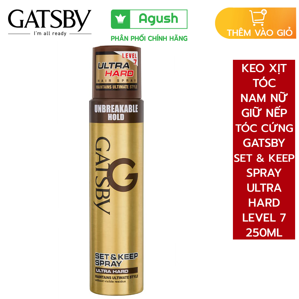 Gôm xịt tạo kiểu tóc cứng Gasby Nhật Set Keep Spray Super Hard A 200ml   Azmartvn