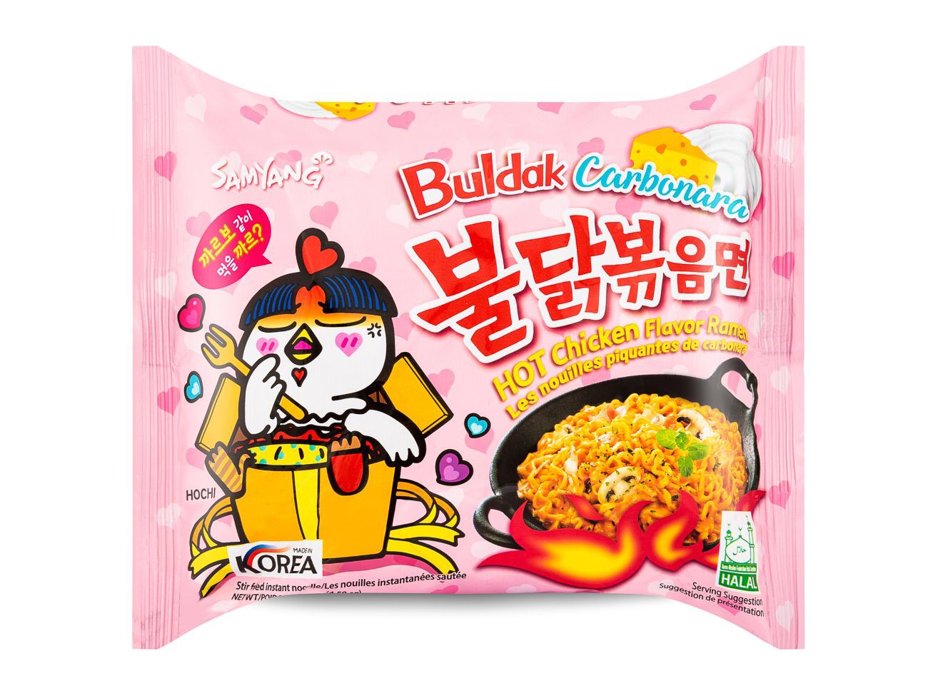 Korean Ramen Noodles Samyang Buldak Carbonara Cheese Flavour 130g ...