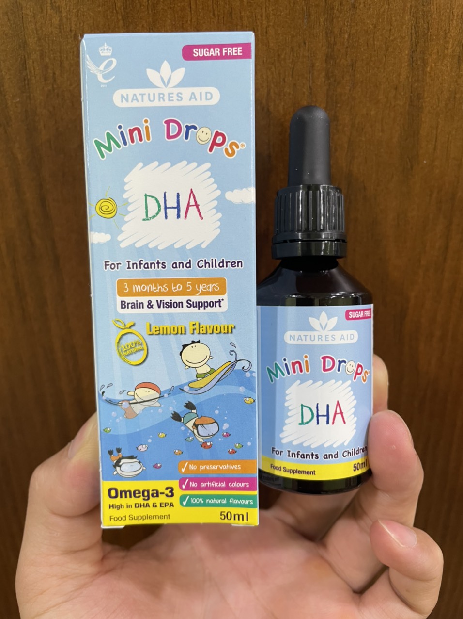 DHA Drops (dạng nhỏ giọt), 50ml, Cho Bé Từ 3 Tháng Đến 5 Tuổi
