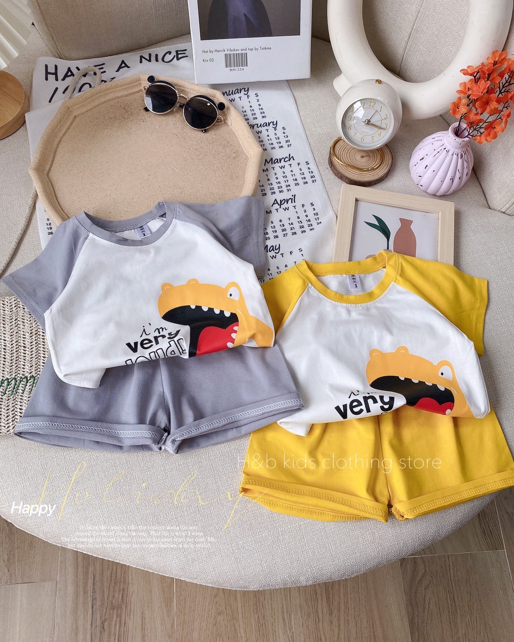 bộ thun cộc tay cho bé 8-18kg