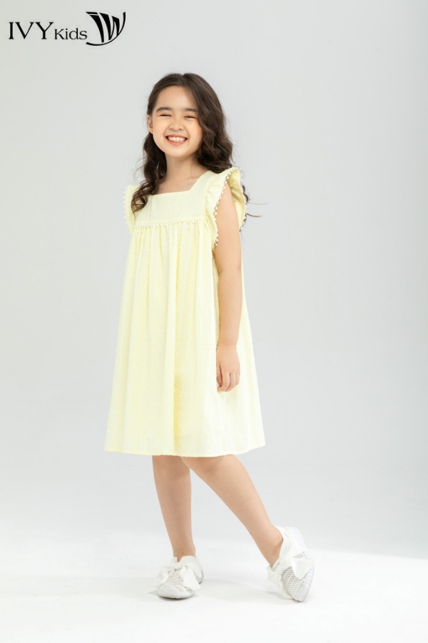 Đầm bé gái tay kiểu IVY moda MS 48G1306