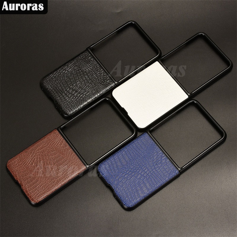 For Moto Razr 50 Ultra Phone case Crocodile Pattern Soft Leather Anti-knock Cover For Motorola Moto Razr 50 Cover casing HP.