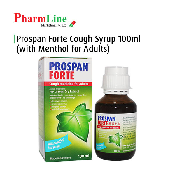 Prospan Forte Cough Syrup 100ml Menthol Unique Ivy Extract Ea 575 Soothing Inflammatory 5172