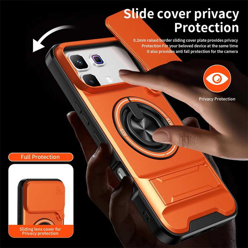 Phone case For Infinix Note 60 60 Pro Phone Case Magnetic Back Cover Hard Shock Resistant Camera Protection Bracket Navigation Bracket Ring Cover For Infinix Note 60 Pro Cover cases.