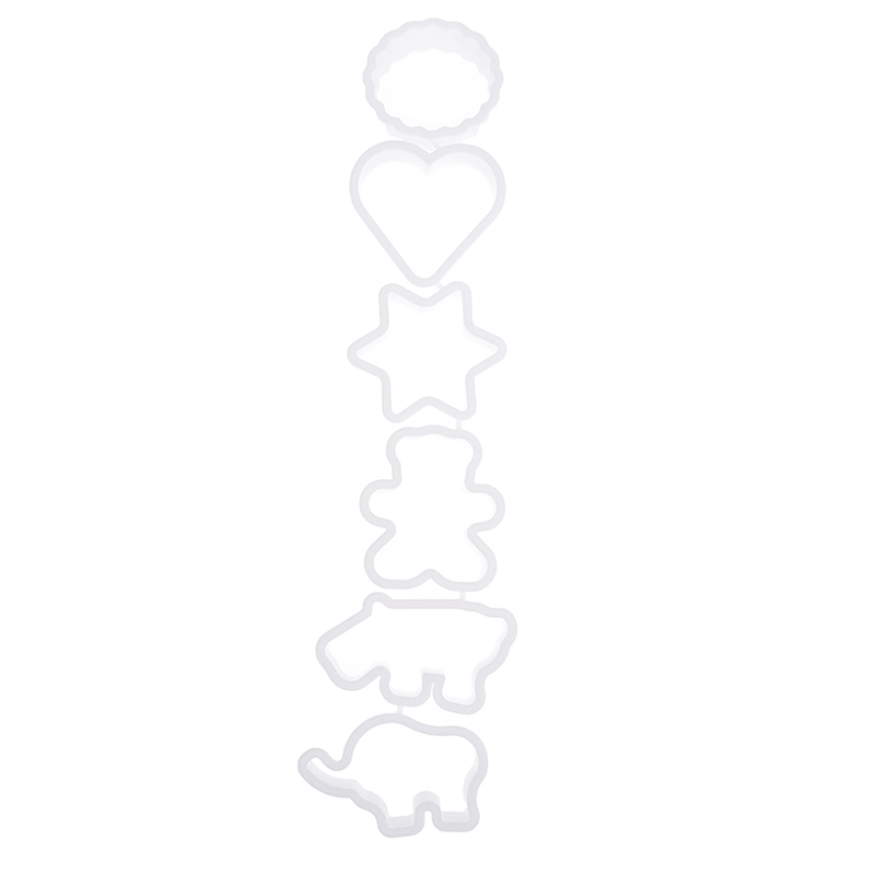 6Pcs Cookie Cutters Cartoon Animals Shape DIY Biscuit Cookie Mold Stamp Bakeware Biscuit Handmade Mold