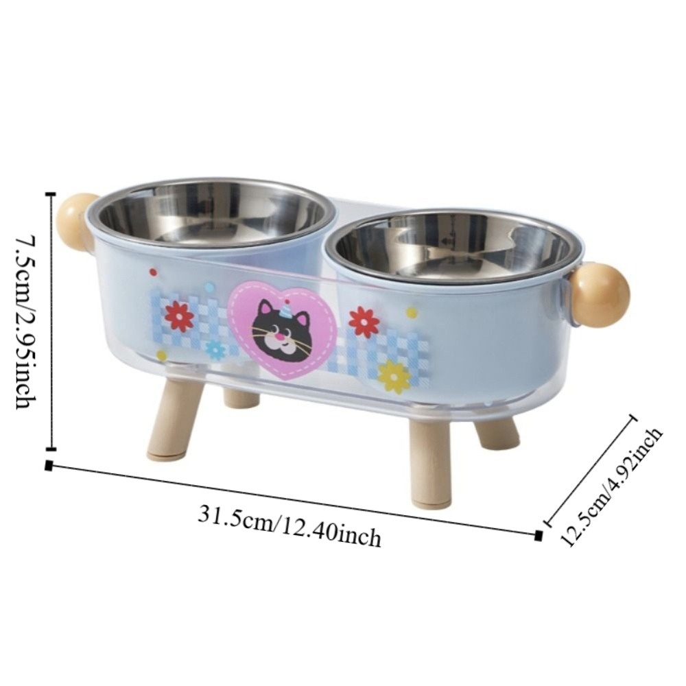 Sturdy Stainless Steel Elevated Cat Bowl Non-Slip Anti-Tipping Cat Water  Bowl Neck Support Double Bowls High Foot Dog Feeder For Cats Dogs |  Daraz.com.np