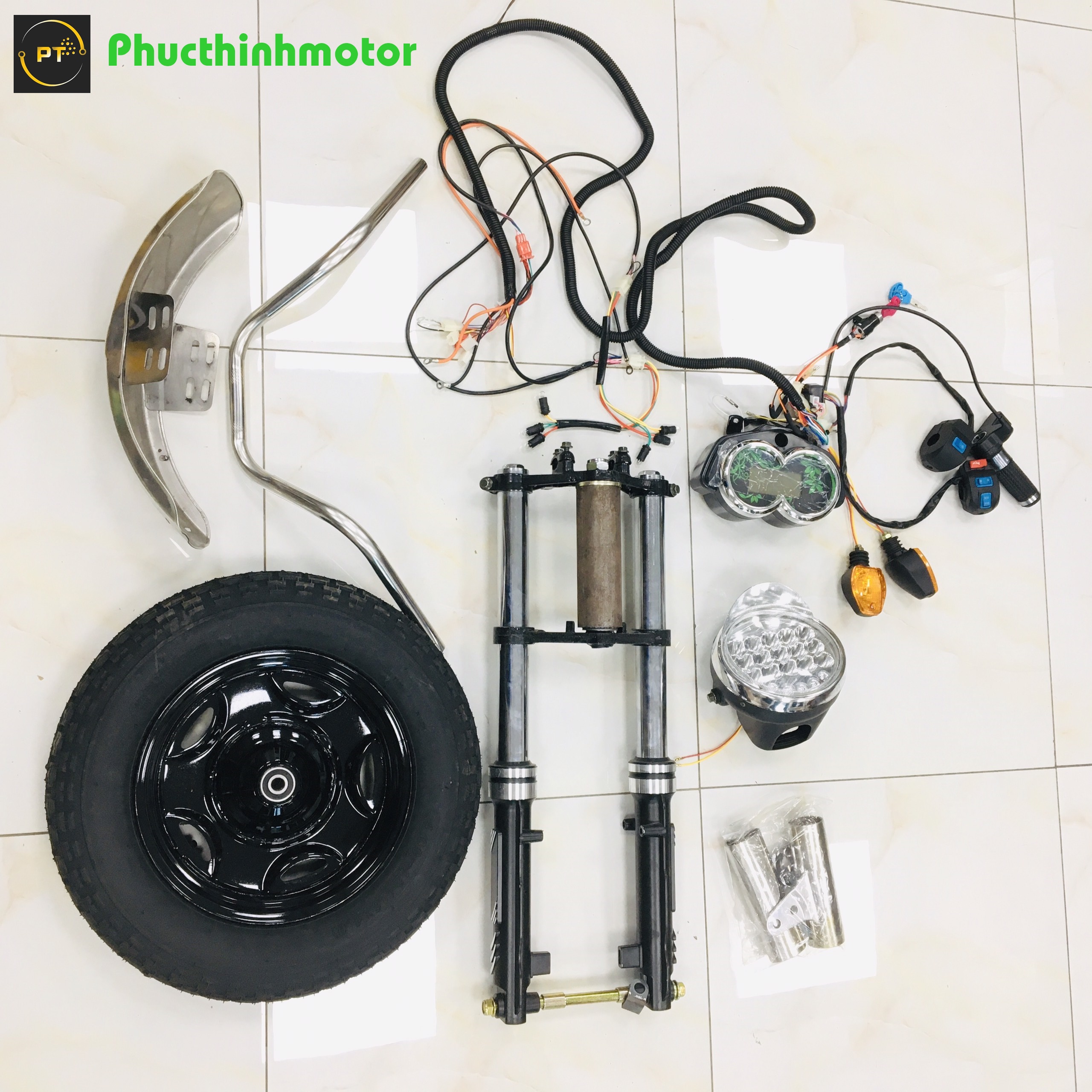 Bộ đầu phi 38 xe ba bánh điện