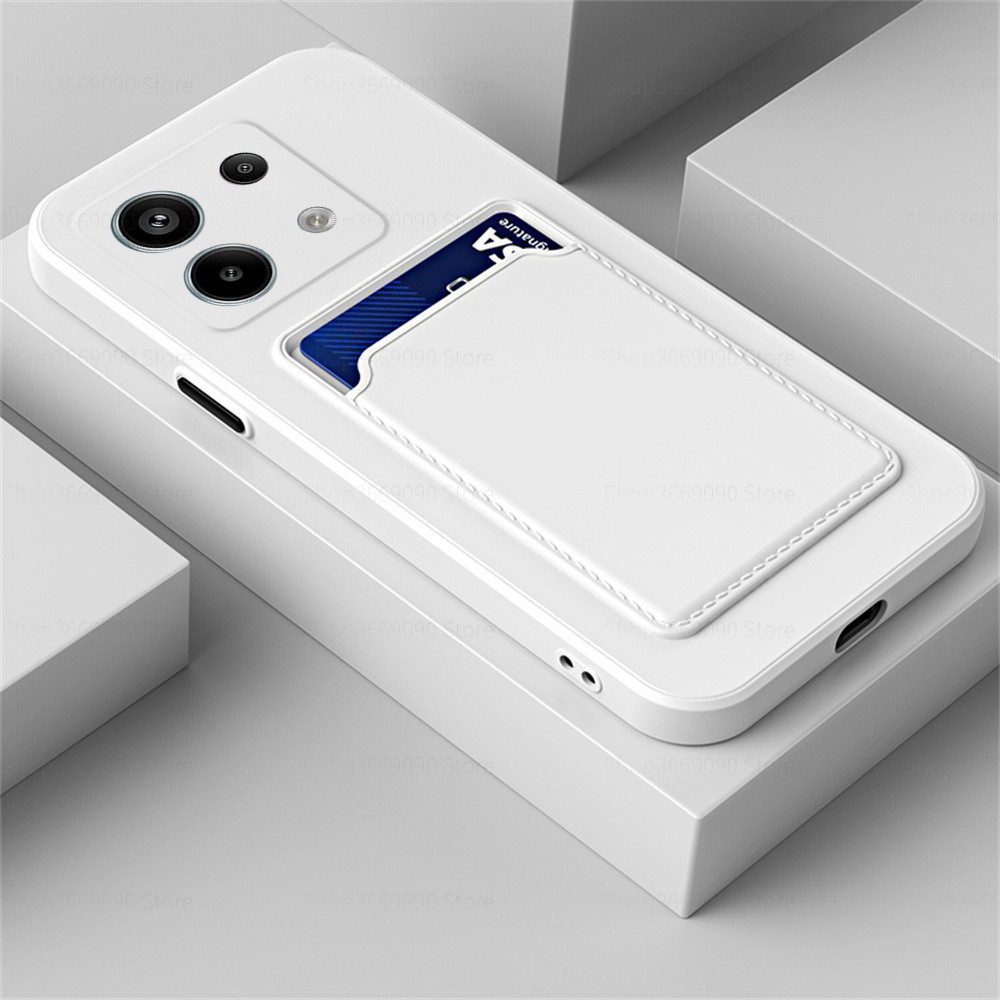 Casing xiaomi redmi note 13 pro plus 13pro+ note13 note13pro 4g 5g phone case fashion wallet soft liquid silicone case with card holder card case for redmi note 13 4g