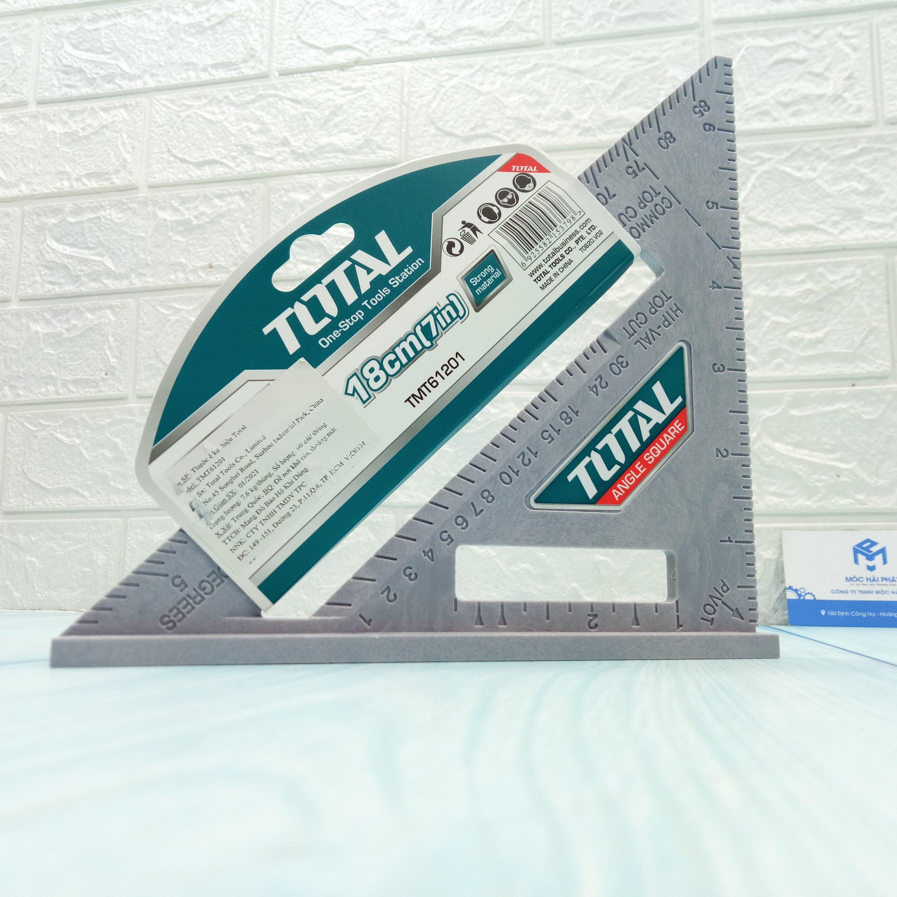 Total TMT61201 Thước ê ke tam giác, thước ê ke đo góc vuông đa năng