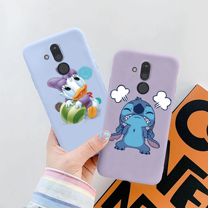 Fashions High Quality for Huawei Mate 20 Lite Phone Case Mickey Minnie Mouse Daisy Donald Duck Stitch Cute Funny Cartoon Silicone Soft TPU Back Cover.