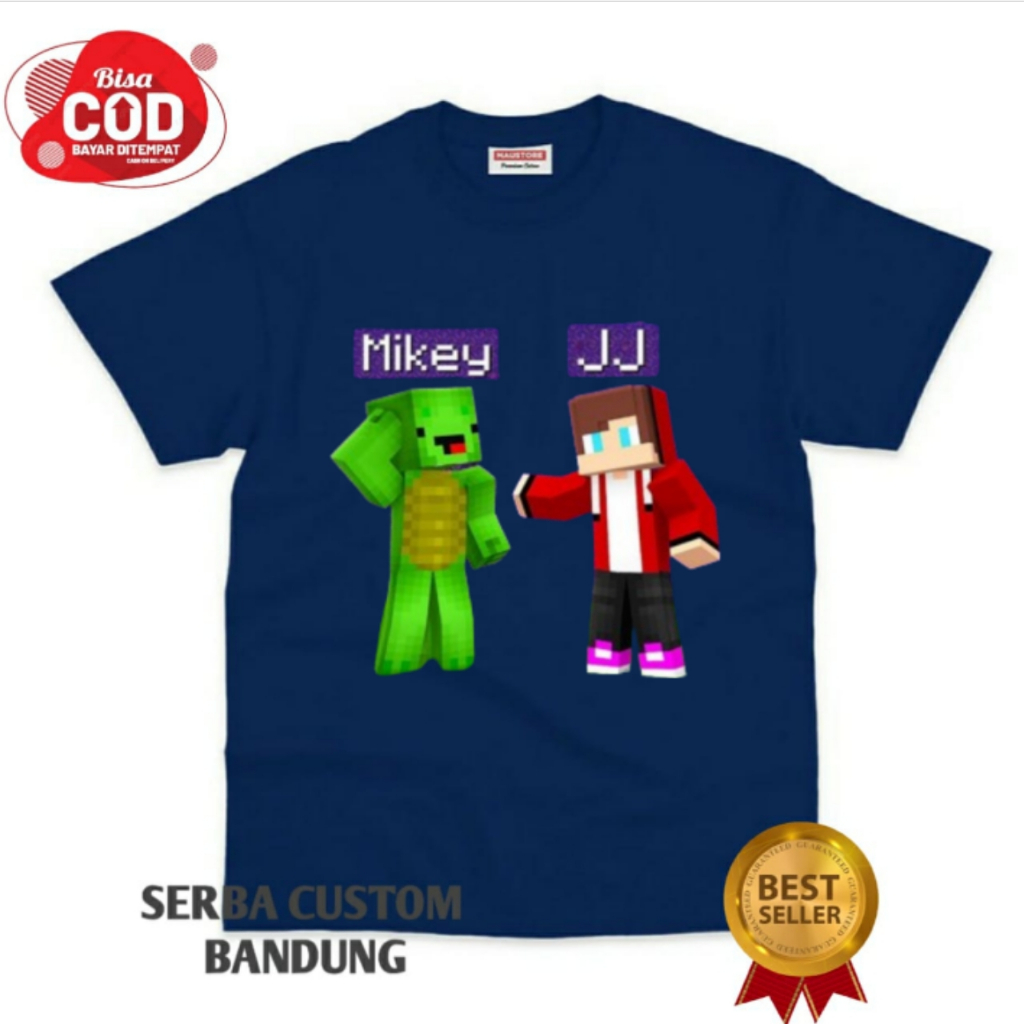 Jj%20&%20Mikey%20Maizen%20Minecraft%20Childrens%20Top%20T-Shirt%20Premium%20Material%20-%20Image%204