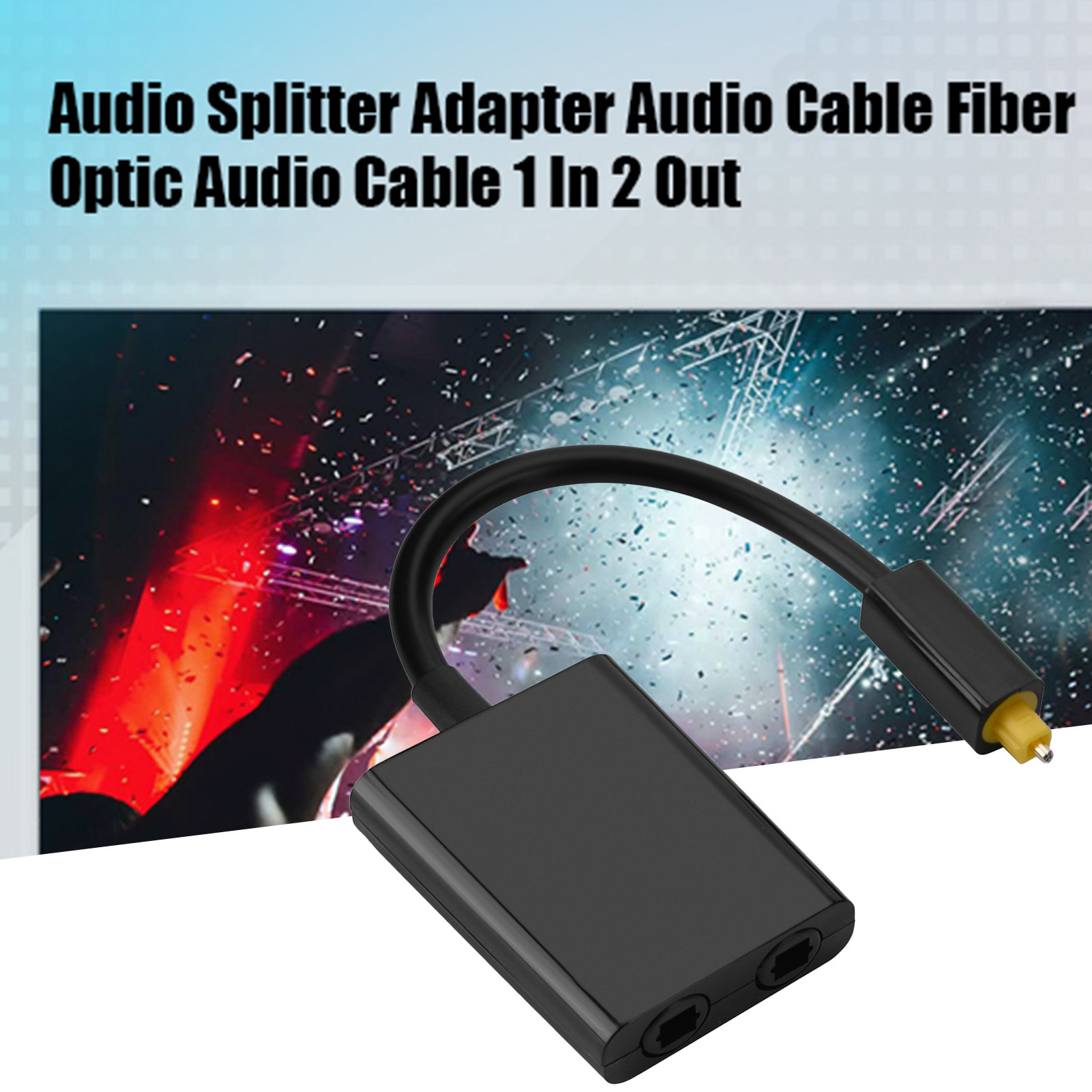 Optical Fiber Splitter 1 in 2 Out Audio Adapter Cable Digital Optical Splitter Cable