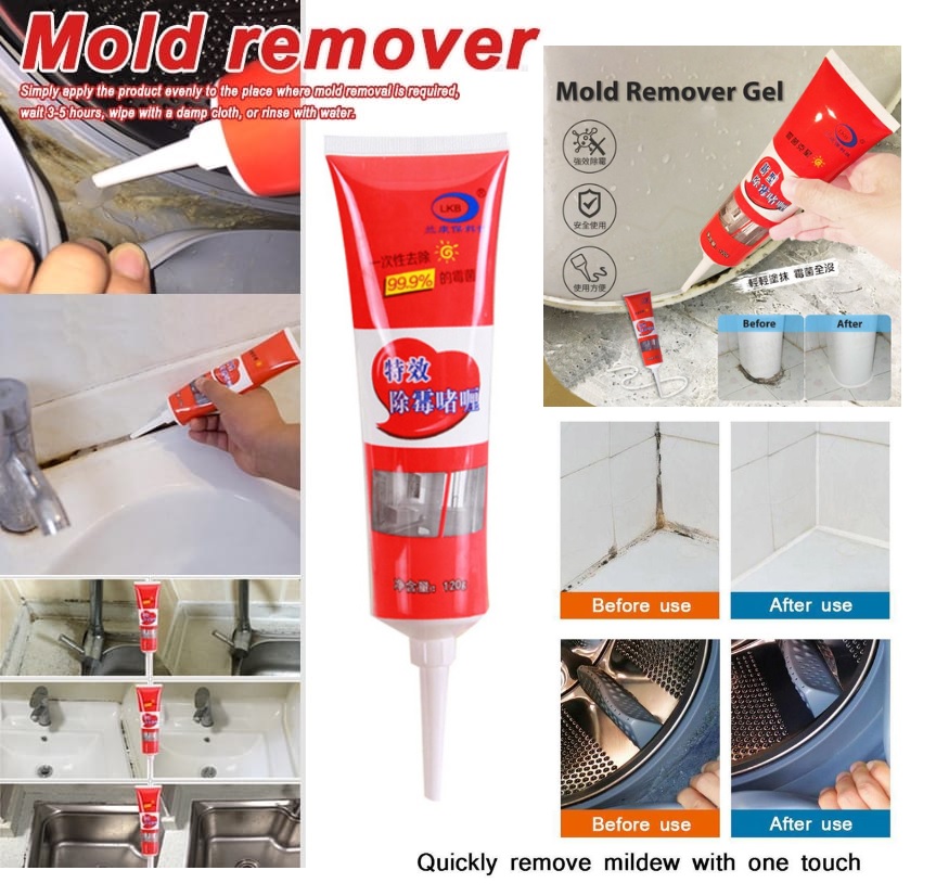 Mildew Gel 120g Bathroom Kitchen Mold Removal Cleaner Gel, Mold Cleaner,  Mold Remover, for Toilet, Walls,Washing Machine | Lazada Singapore