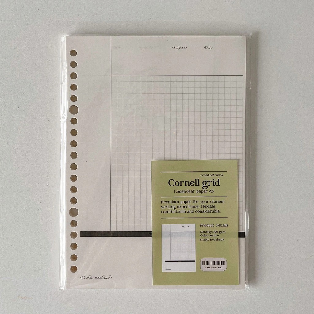 Ruột sổ còng giấy refill CRABIT A4 A5 B5 30 26 20 lỗ ghi chép, làm Bullet Journal