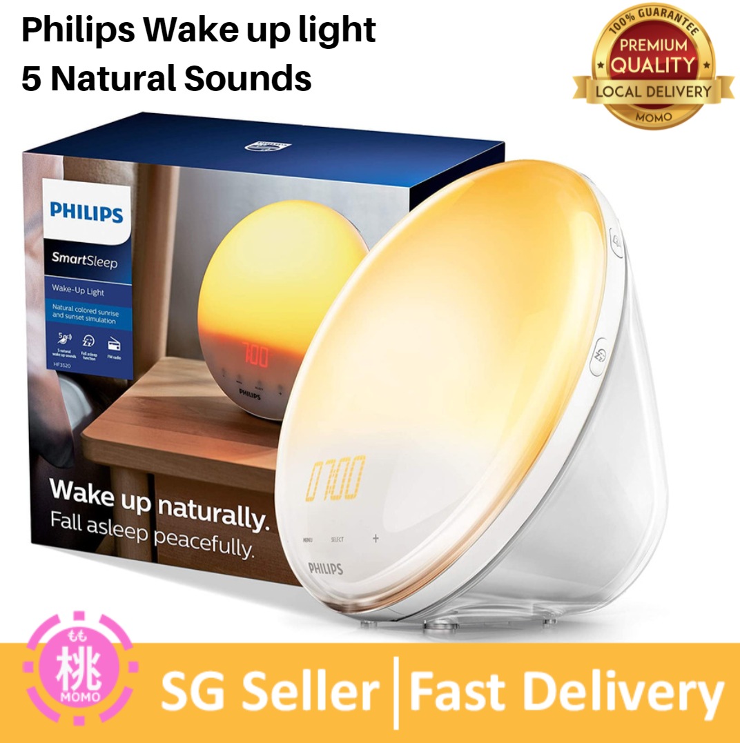 forsendelse Aktiver afgår Philips Wake Up Light (US Set) Alarm Clock with Sunrise Simulation HF 3500/HF  3520 | Lazada Singapore