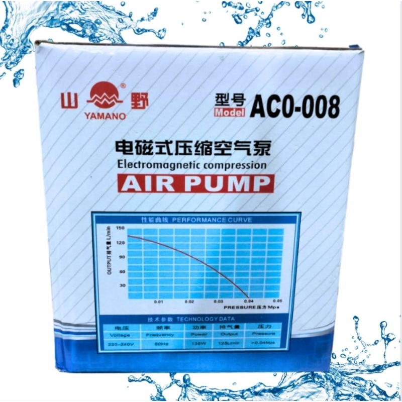 YAMANO ACO 008 Airpump aerator kolam bioflok blower udara
