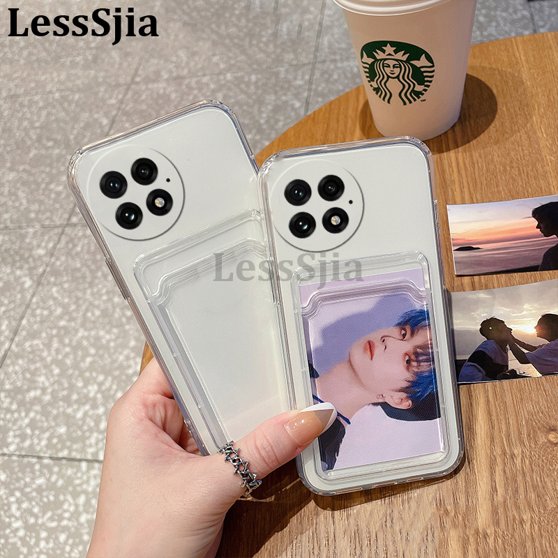 Phone cover OnePlus 13 Back case Classic Silicone Soft Transparent with Card Slot Shockproof For OnePlus 13 Phone cases.