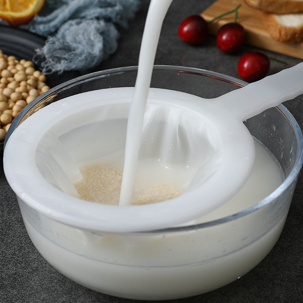 1 Pcs Food Strainer Ultra-fine Useful Nylon Kitchen Gadget Mesh Strainer Funnel Filter Mesh Filter Spoon.